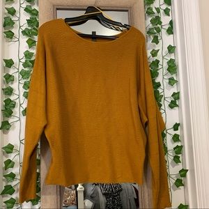 Long sleeve mustard color sweater